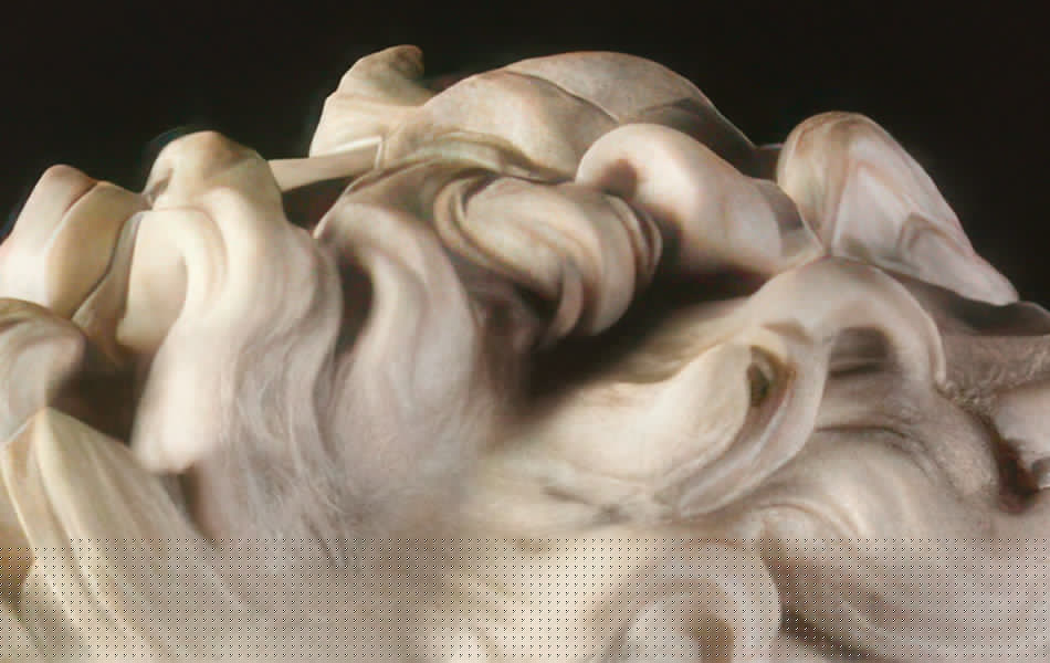 Damned Soul Detail Hair Gian Lorenzo Bernini